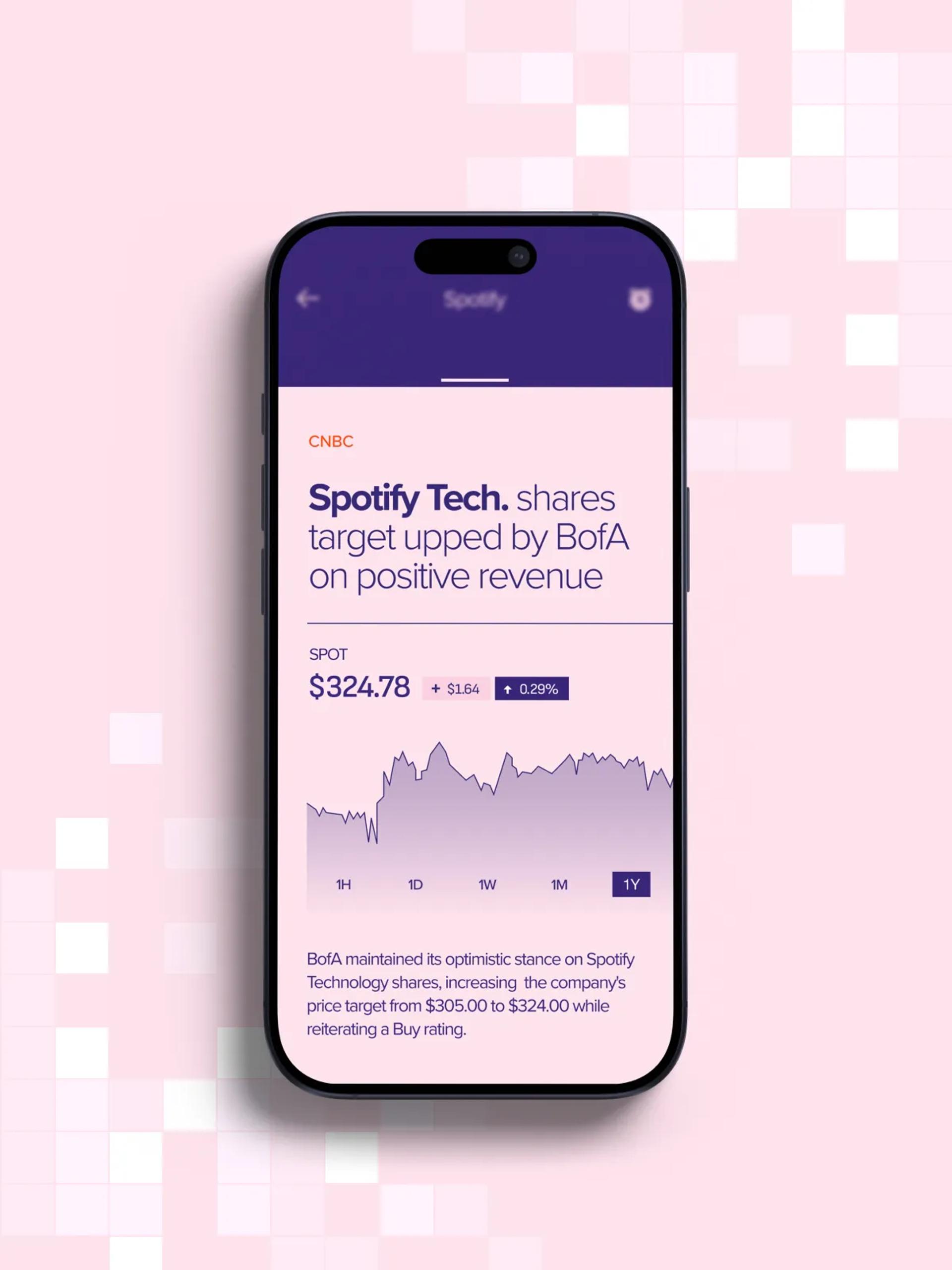 Live market data and filtered financial news view